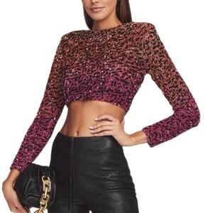 Retrofete Xi Ombré Beaded Top Size Large